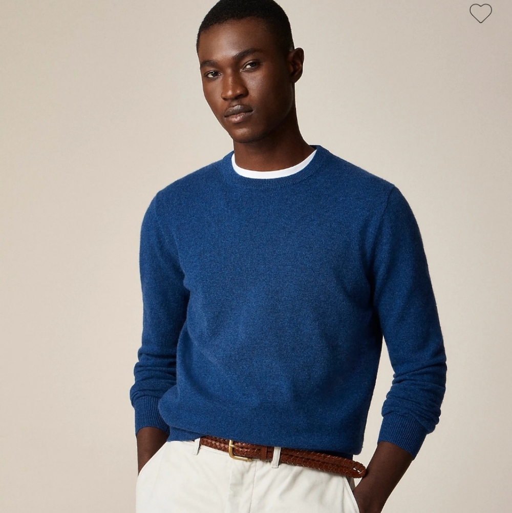 J Crew Cashmere crewneck sweater BE895 Size XS NWT Blue $158 Retail